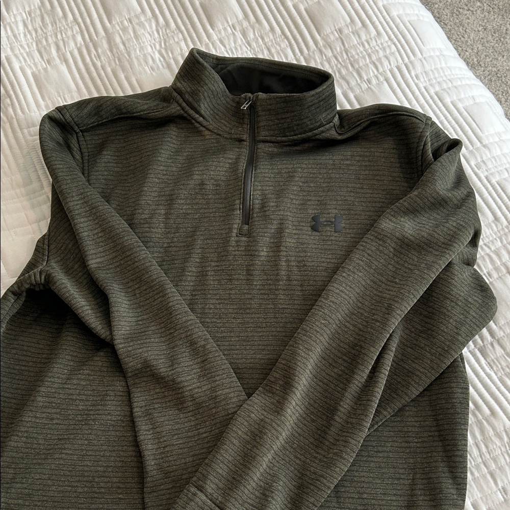 Under Armour Men's Olive Zip-Up Sweater